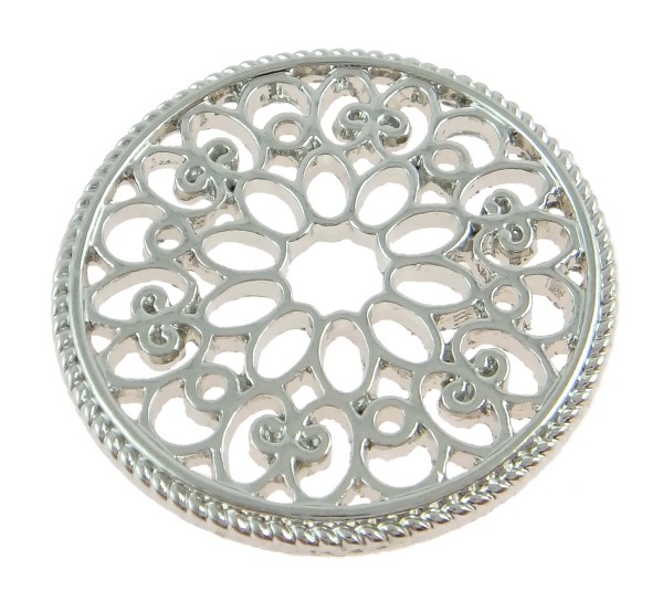 Disc with filigree pattern 31,5 mm – color: Platinum
