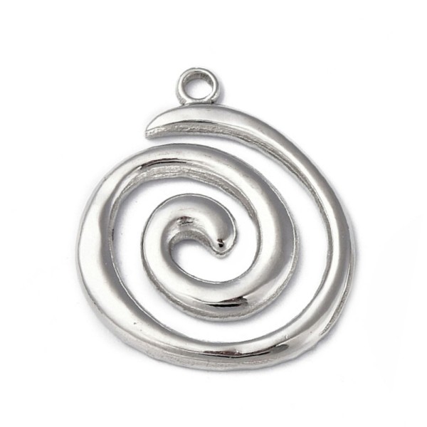 Spirale- Anhänger aus Edelstahl - 2,3cm - 1 Stück
