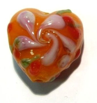 Heart made of glass 20x15mm