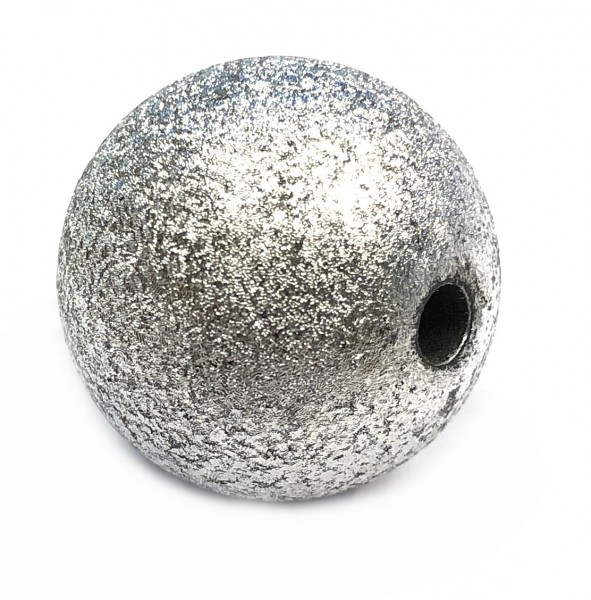 Glitter dust bead 20 mm – silver- 1 pcs.