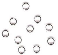 Jump rings / Binding rings 5x0,8mm- 25 pieces platinum coloured