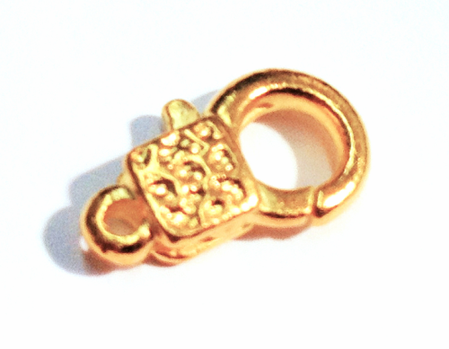 lobster claw clasp 11,5 mm – with pattern – color: Gold