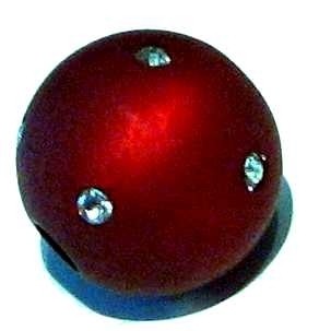 Polarisbead bordeaux red 16 mm – with Swarovski crystal