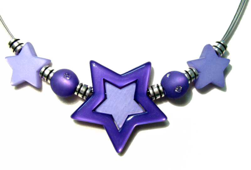 interchangeable jewelry-Collier -Star by Star- 42 cm, in different. Colors