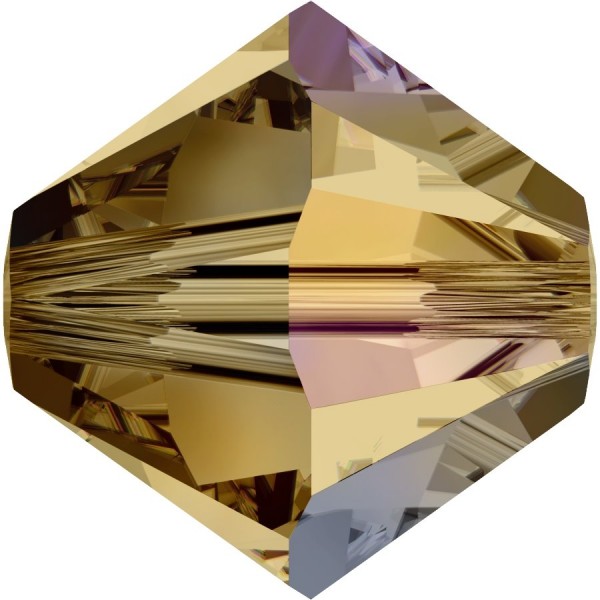 Swarovski Crystal 5328 Xilion Bicone Bead 3mm --- 10 Stück - Light Colorado Topaz AB