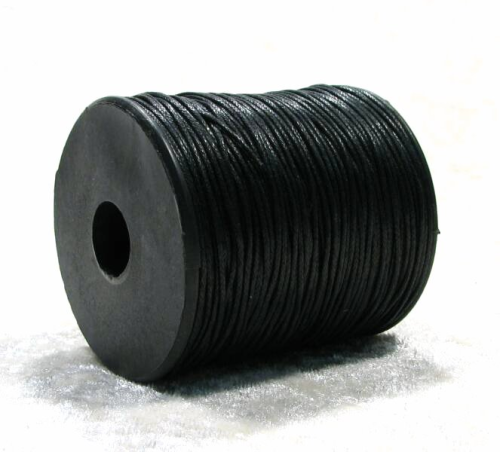 Baumwollband 1mm - 73 Meter - schwarz