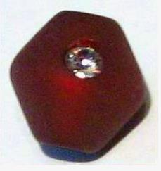 Polaris Doppelkonus bordeaux rot 8 mm - mit Swarovski-Kristall