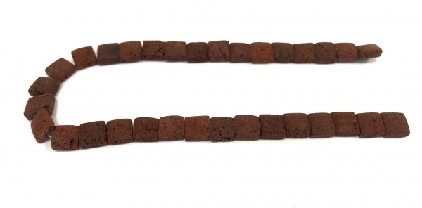 Lava square 12 mm – brown – 1 strand approx.40 cm