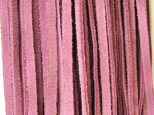 Wildlederband - rosa-pink - ca.1 Meter -made in Germany- ca.4x2mm