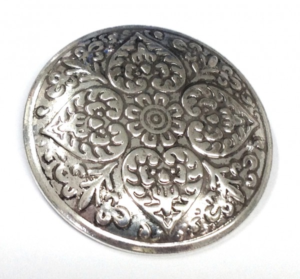 Anhänger - Flowerprint - Farbe: antique silber