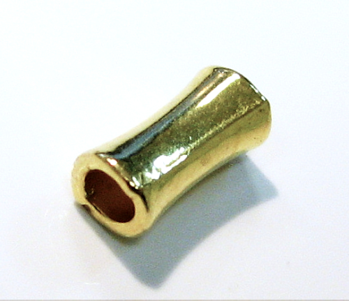 Tube 11x5 mm gold colored – hole 3,2 mm