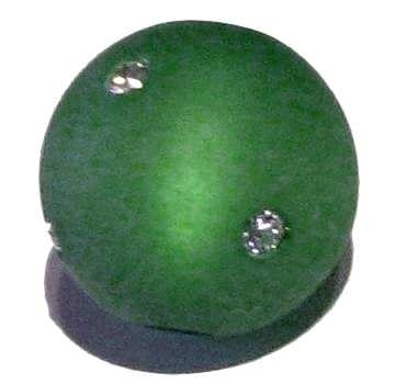 Polarisbead dark green 16 mm – with Swarovski crystal