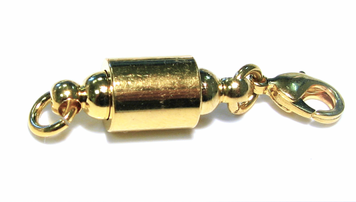 Universal Dreh-Magnetverschluss - Magnetverlängerung - doppelt gesichert - gold farbig - 21x9mm
