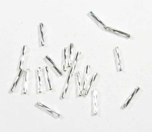 Miyuki Twisted Sticks 12 mm – silver – 20 pieces