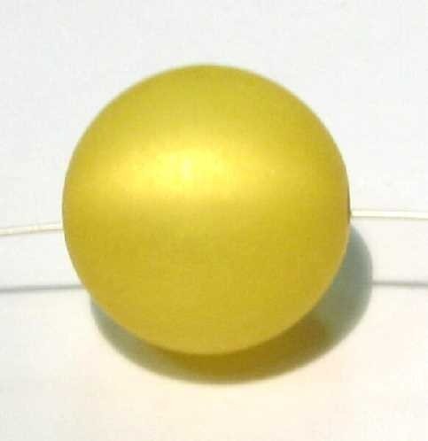 Polarisperle gelb 10mm - Großloch