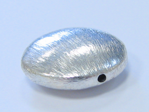 Linse 18x6mm - Waagerecht gebohrt - 925 Sterling-Silber