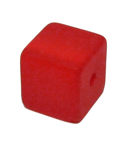 Polaris cube 8 mm red – small hole