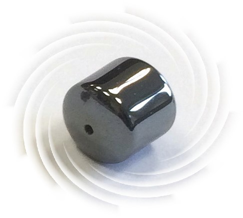 Hematite roller/tube 10x10 mm – hematite glossy – 1 pcs.