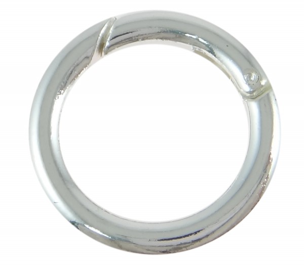 Clip-Ring rund 25mm silber farbig