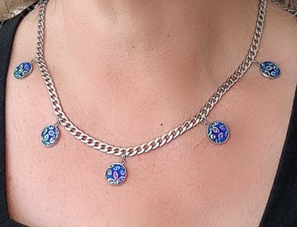 Stainless steel necklace - sunny blue - available in different lengths