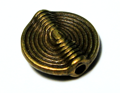 Scheibe mit Spiraloptik - bronze farbig - 15mm