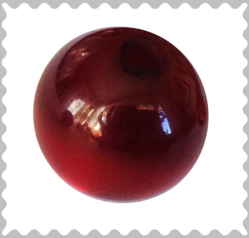 Polarisbead bordeaux glossy 16 mm – Large hole