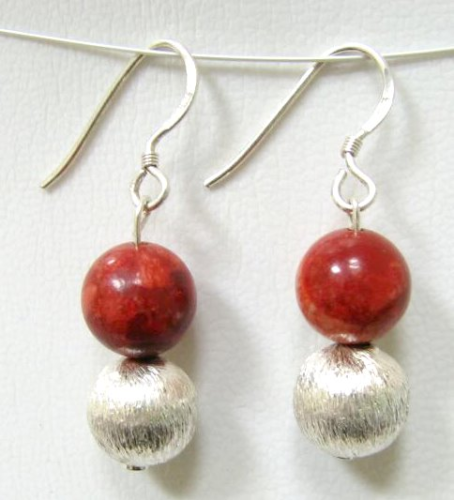Earrings Coral -925 silver