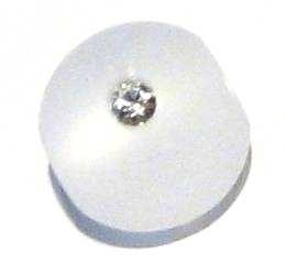 Polarisperle weiß 10 mm - mit Swarovski-Kristall