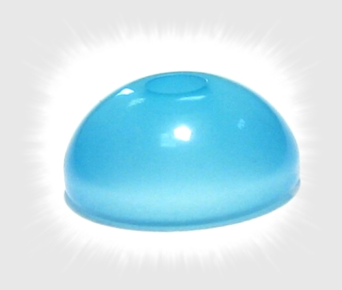 Polaris half bead 10x5 mm – light turquoise glossy