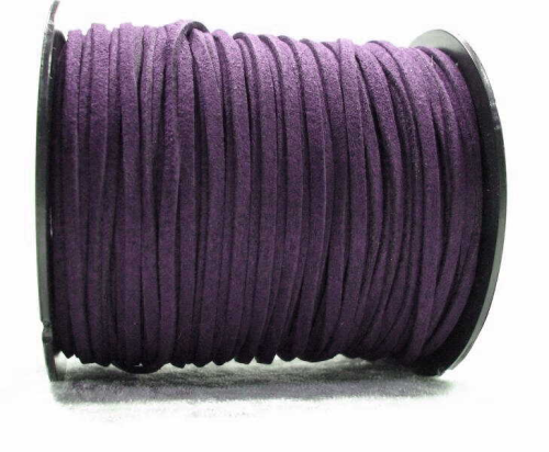 ribbon flat in suede look – dark purple – 1 roll – 91 meter