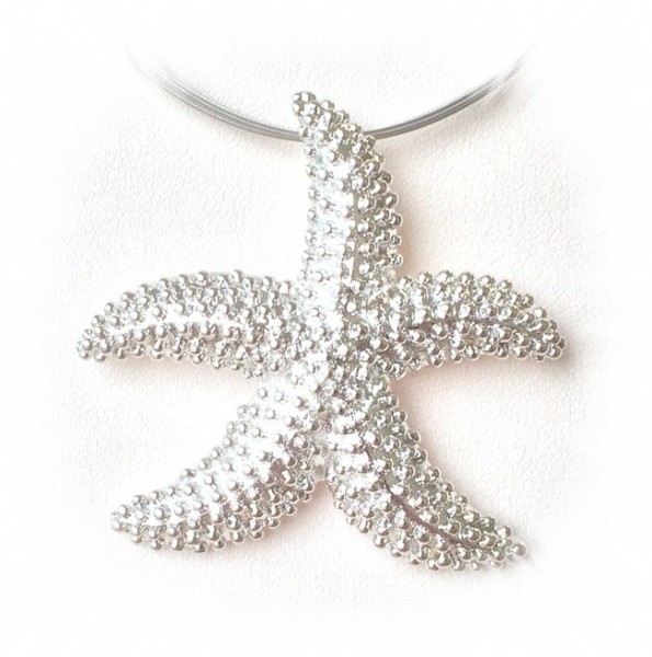 Creative pendant – starfish silver plated