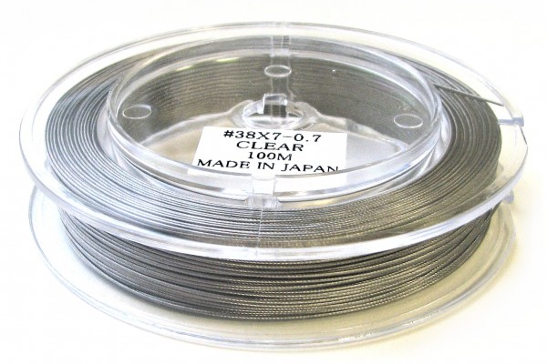 Steel rope Premium 0,7 mm – 100 meters – Jewelry wire – natural (silberg grey)