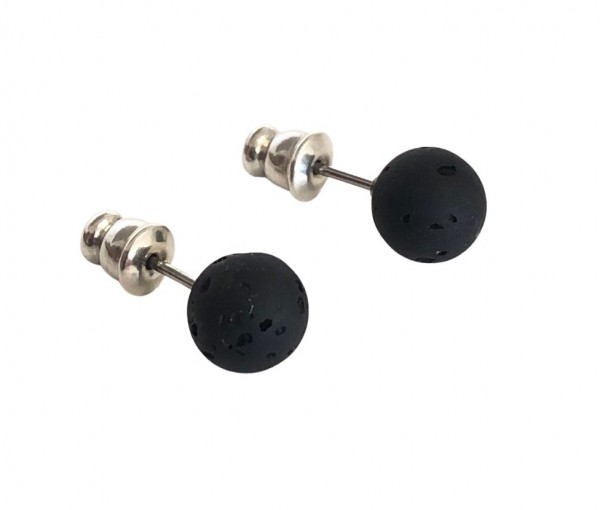 Polaris Gala Sweet Earrings 8 mm --Stainless steel- 1 pair – black