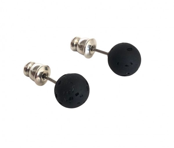 Polaris Gala Sweet Ohrstecker 8mm --Edelstahl-- 1 Paar - schwarz