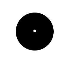 Felt disc black – 16x5mm