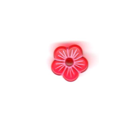 Button 12 mm – flower – red