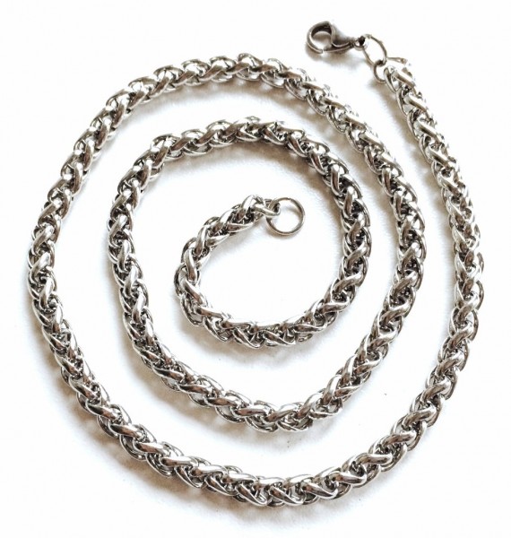 Stainless steel chain – Wheat chain 5 mm – 50 cm
