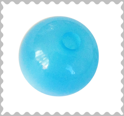 Polarisbead light turquoise glossy 10 mm – large hole