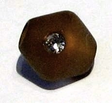 Polaris Doppelkonus dunkelbraun 8 mm - mit Swarovski-Kristall
