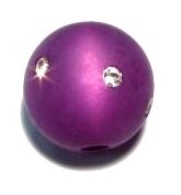 Polarisbead purple 16 mm – with Swarovski crystal