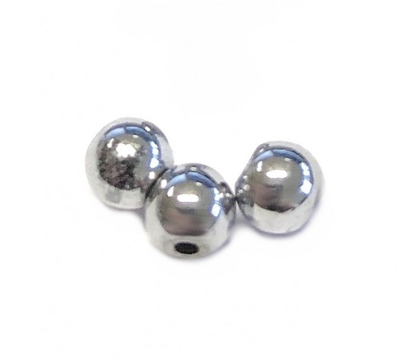 Hematite bead 12 mm glossy – silver coloured refined – 1 pcs.