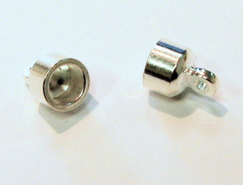 End cap for closing of 5 mm tapes – silver coloured – 1 pcs.