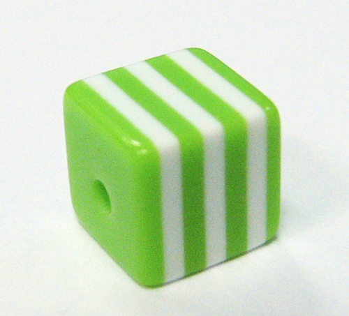 CalleaDesign Design-Haken, 10 Cm, Apfelgrün - Stripes-Sammlung, Made In Italy