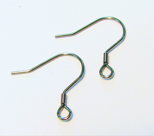 Ear pendant – fish hook – stainless steel – 2 pieces