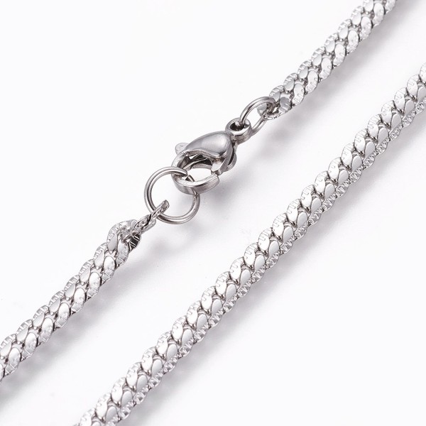 Stainless steel chain - narrow link curb chain 3x1mm - 50cm