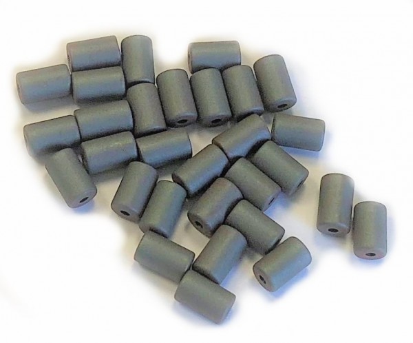 Hematite tubes 6x4 mm – 25 pieces – hematite matt
